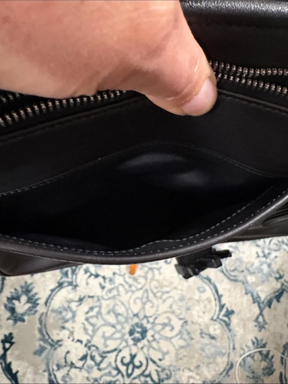 Coach Dark Brown Leather Laptop Shoulder Bag